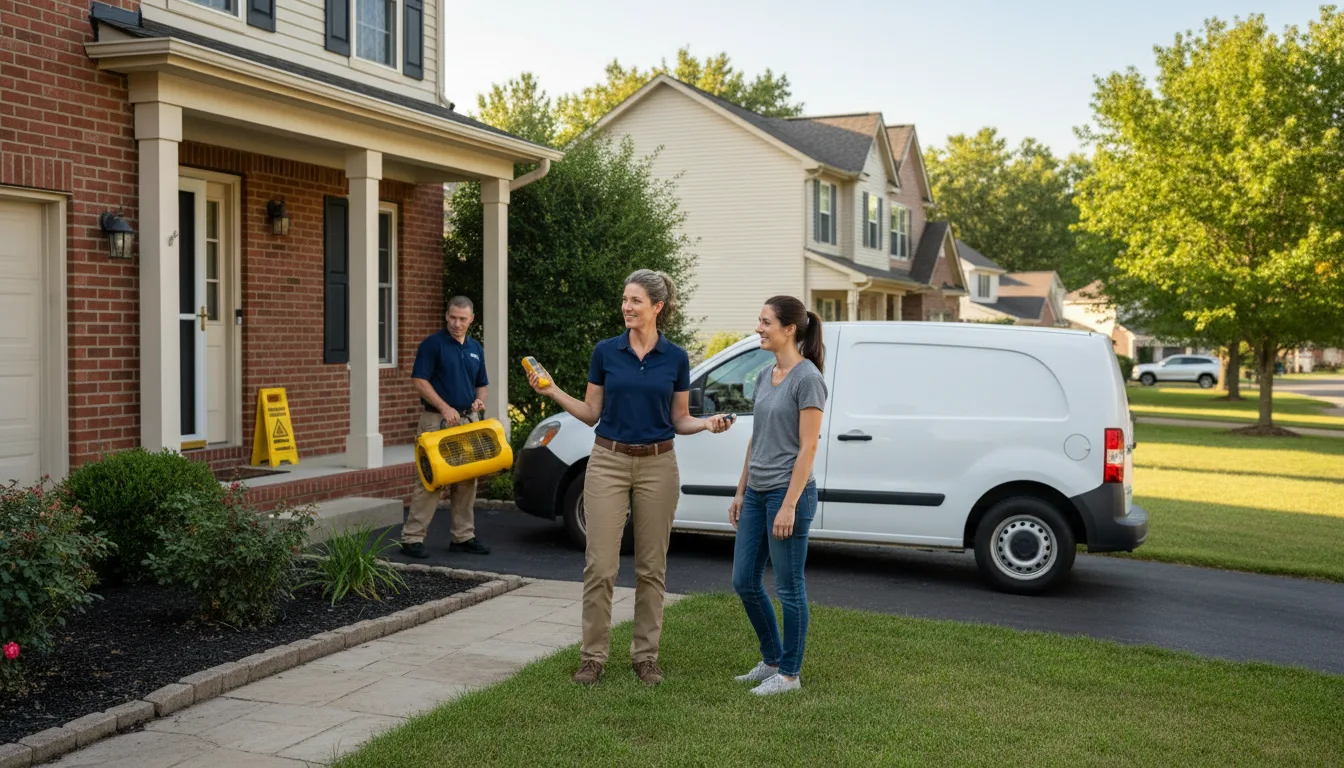 Residential water damage restoration in Langhorne, PA